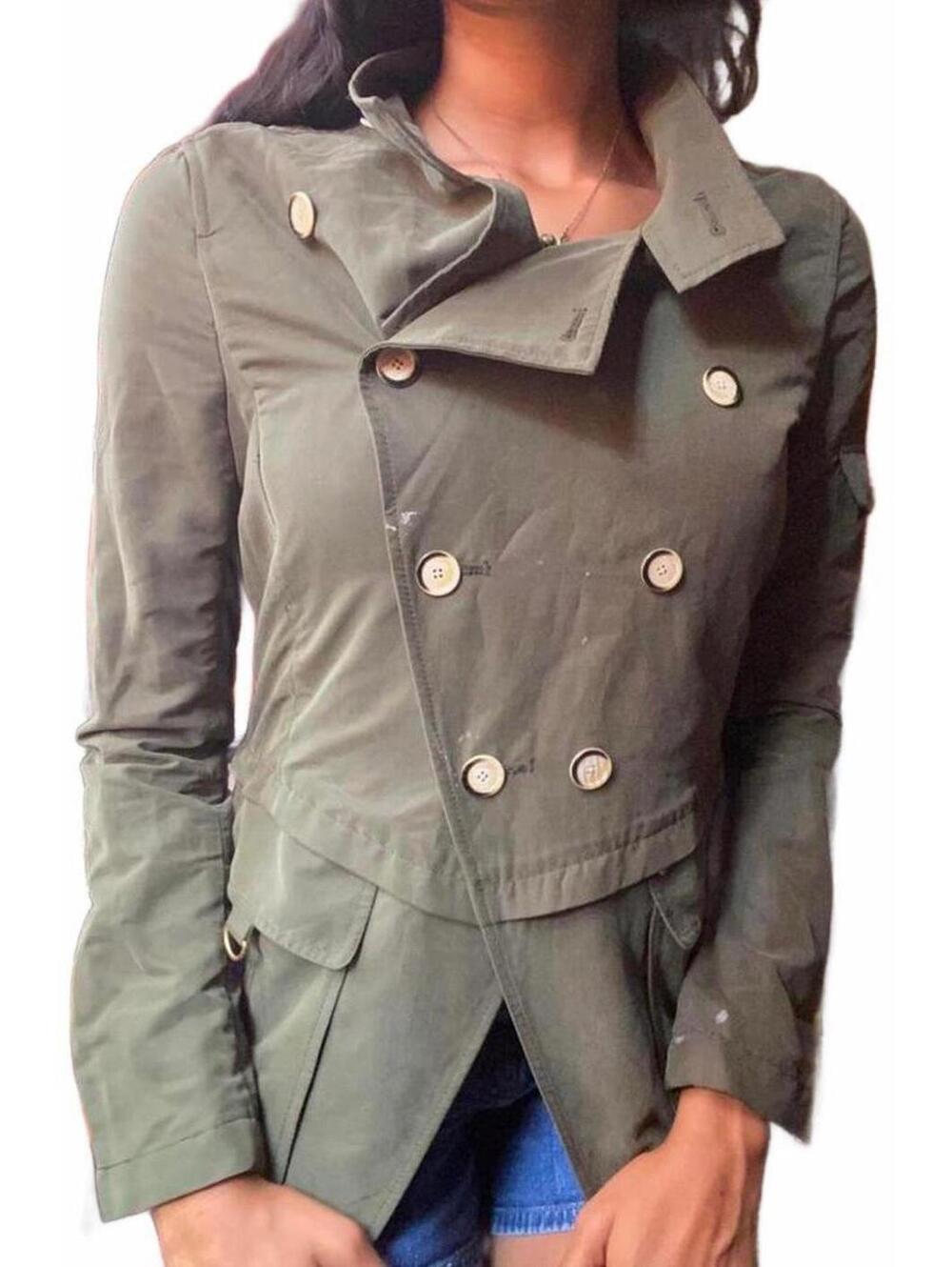 Free People Green jacket button up size 6